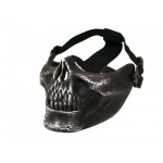 ACM Half face protective mask - skull silver black